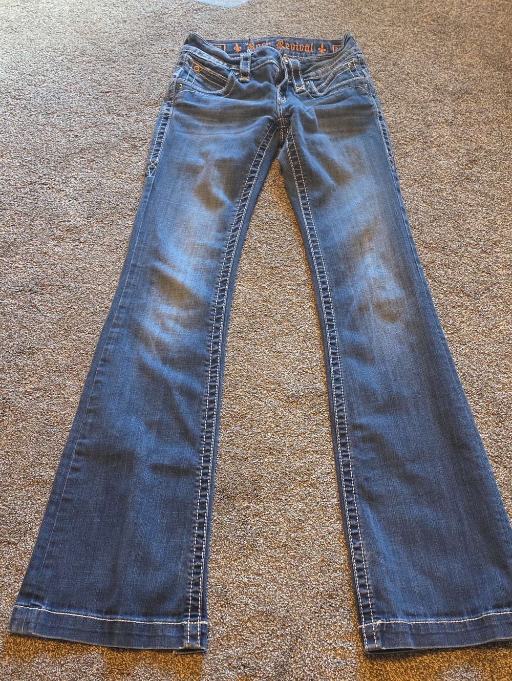Rock Revival Blue Flare Wide-Leg Jeans